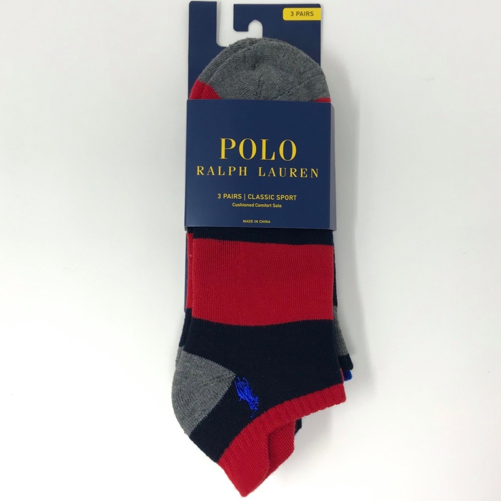 Polo Ralph Lauren Classic Sport No-show Socks 3pk
